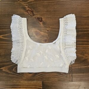 Sundance Cream Lace Ruffled Diaper Cover